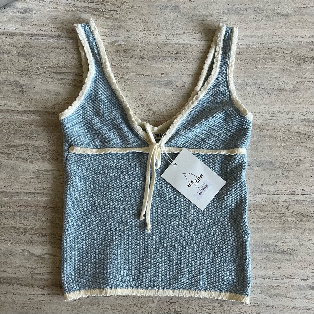 Djerf Avenue Amorini Tank Top Baby Blue